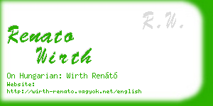 renato wirth business card